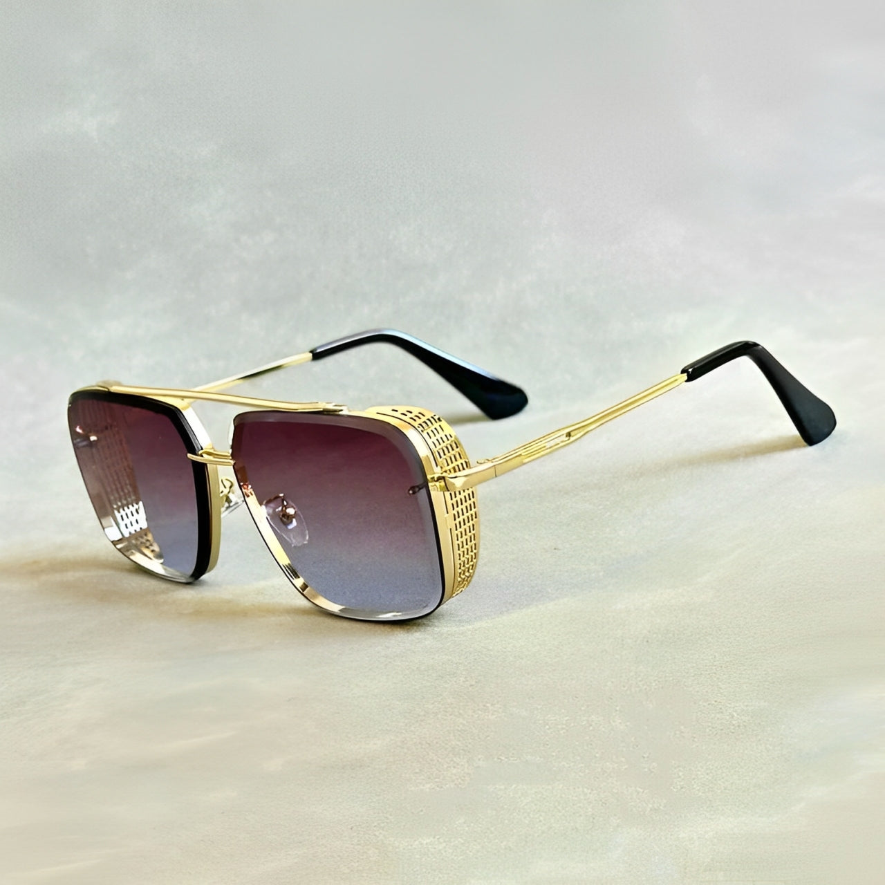 Gold Titanium Retro Built Aviators