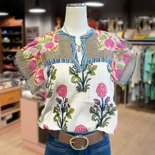 Chloe | Embroidered Boho Blouse