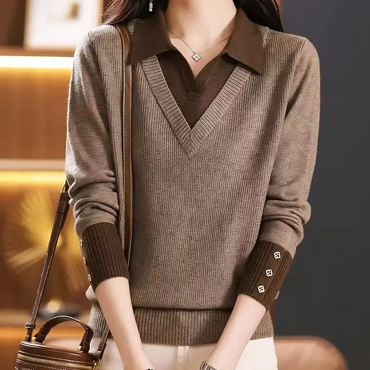 Victoria Layered Look Sweater