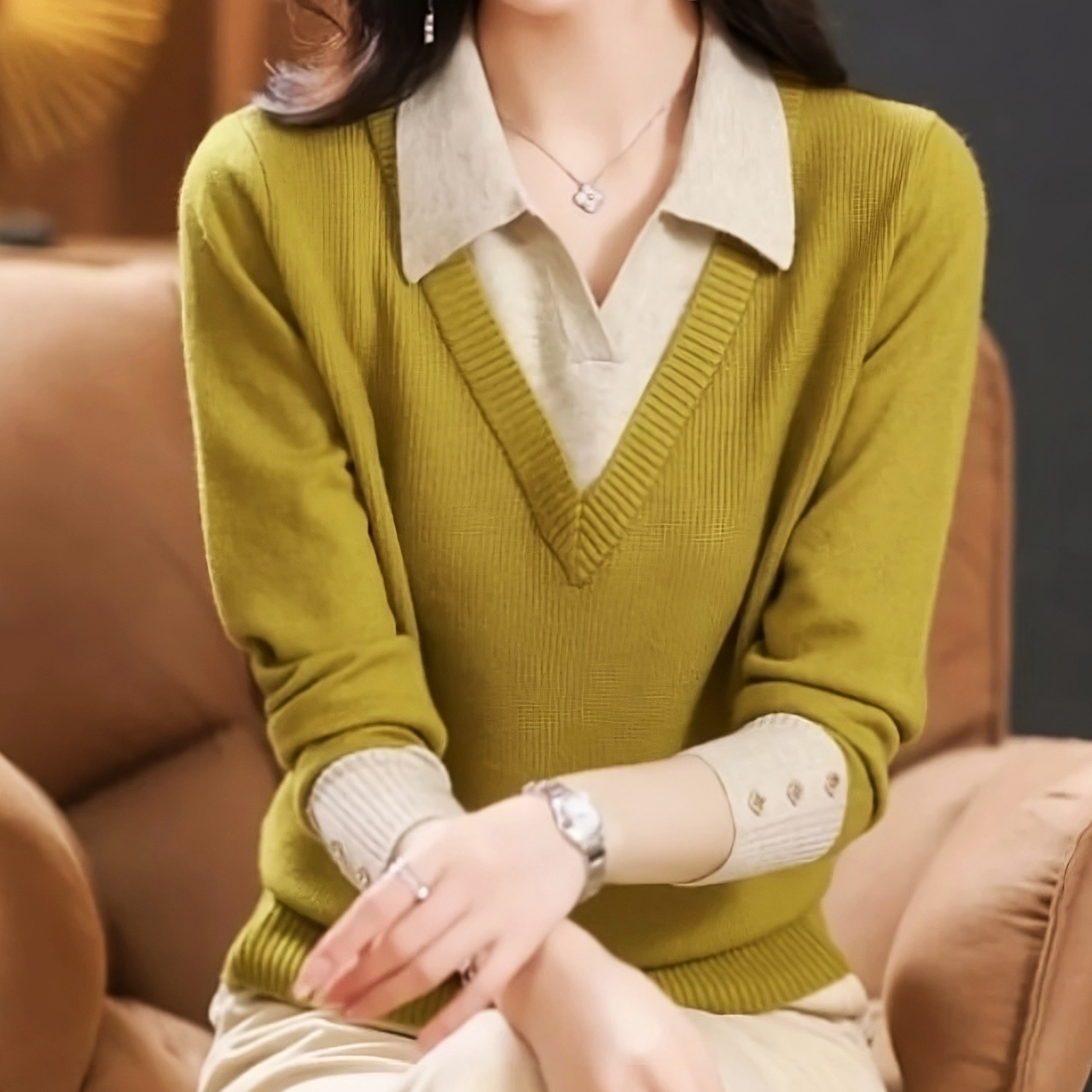 Victoria Layered Look Sweater