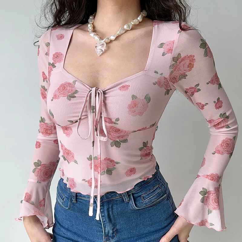 Mila Blushed Bell Top