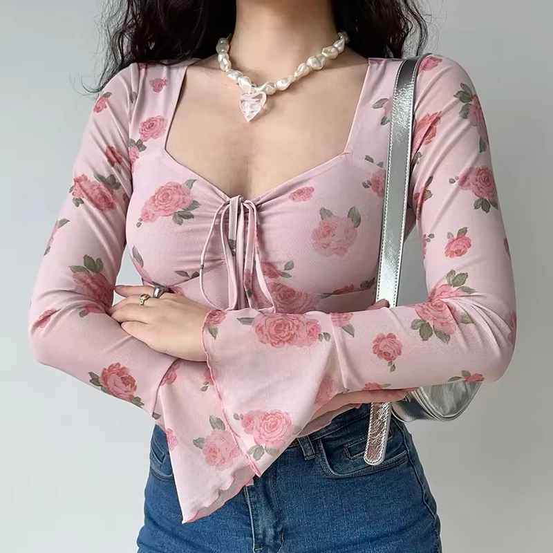 Mila Blushed Bell Top
