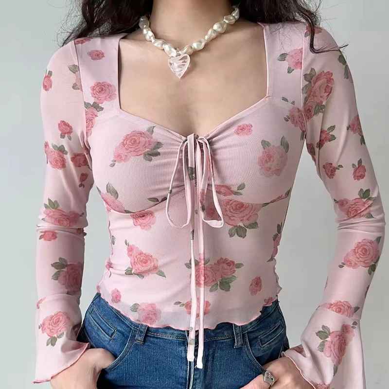 Mila Blushed Bell Top