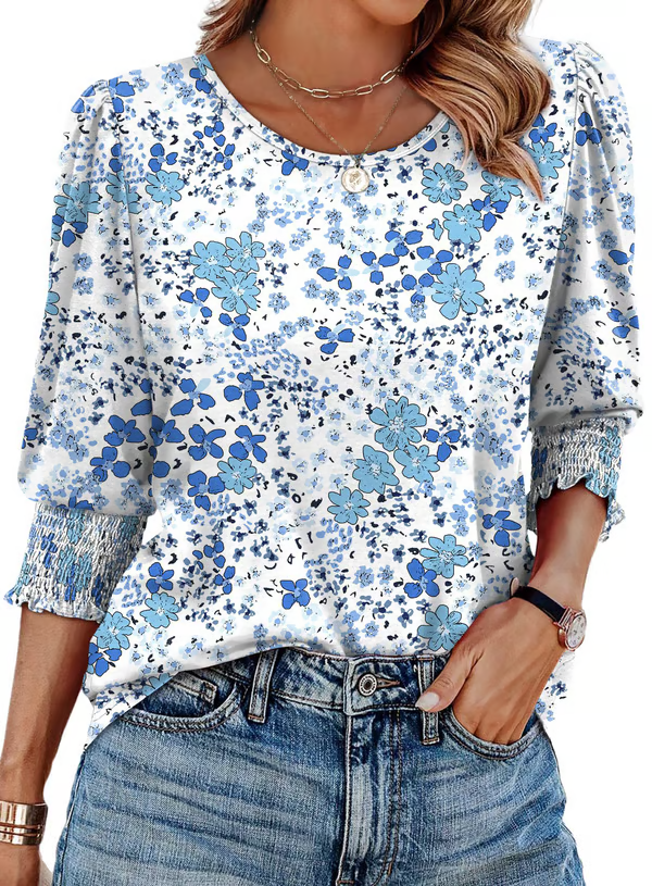 Emily | Printed Charm Top