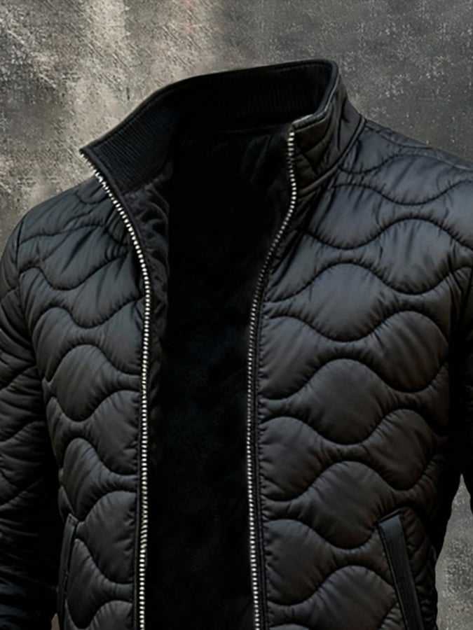MAISON CLÉMENT PARIS™ | VESTE MATELASSÉE HOMME NOIRE LÉGÈRE ZIPPÉE