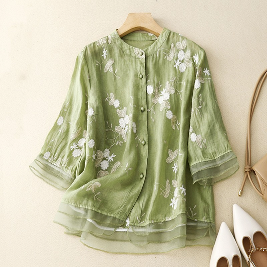 Meadow Breeze Embroidered Blouse