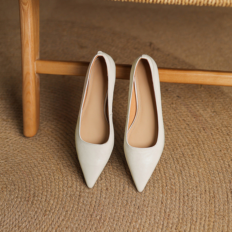 Veloria Lambskin Leather Flats