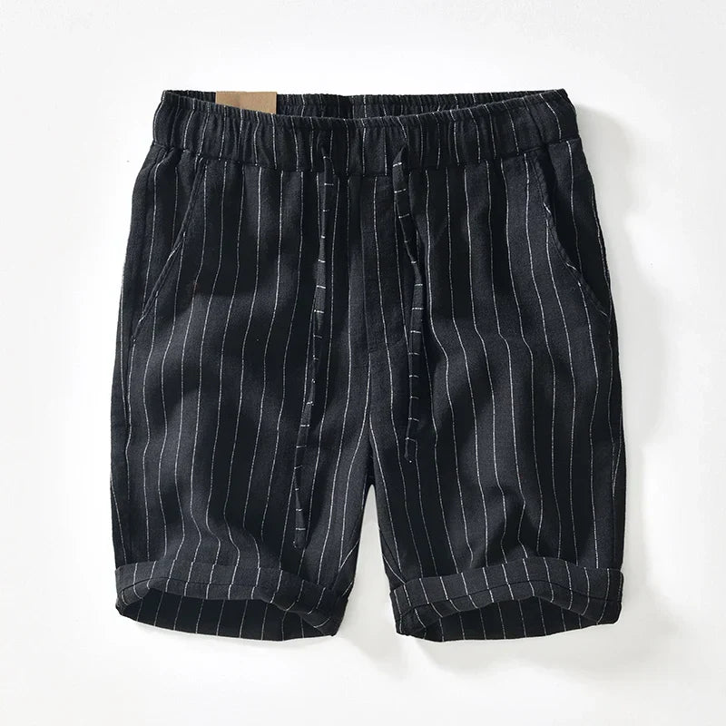 Breezy Stripe Linen Shorts