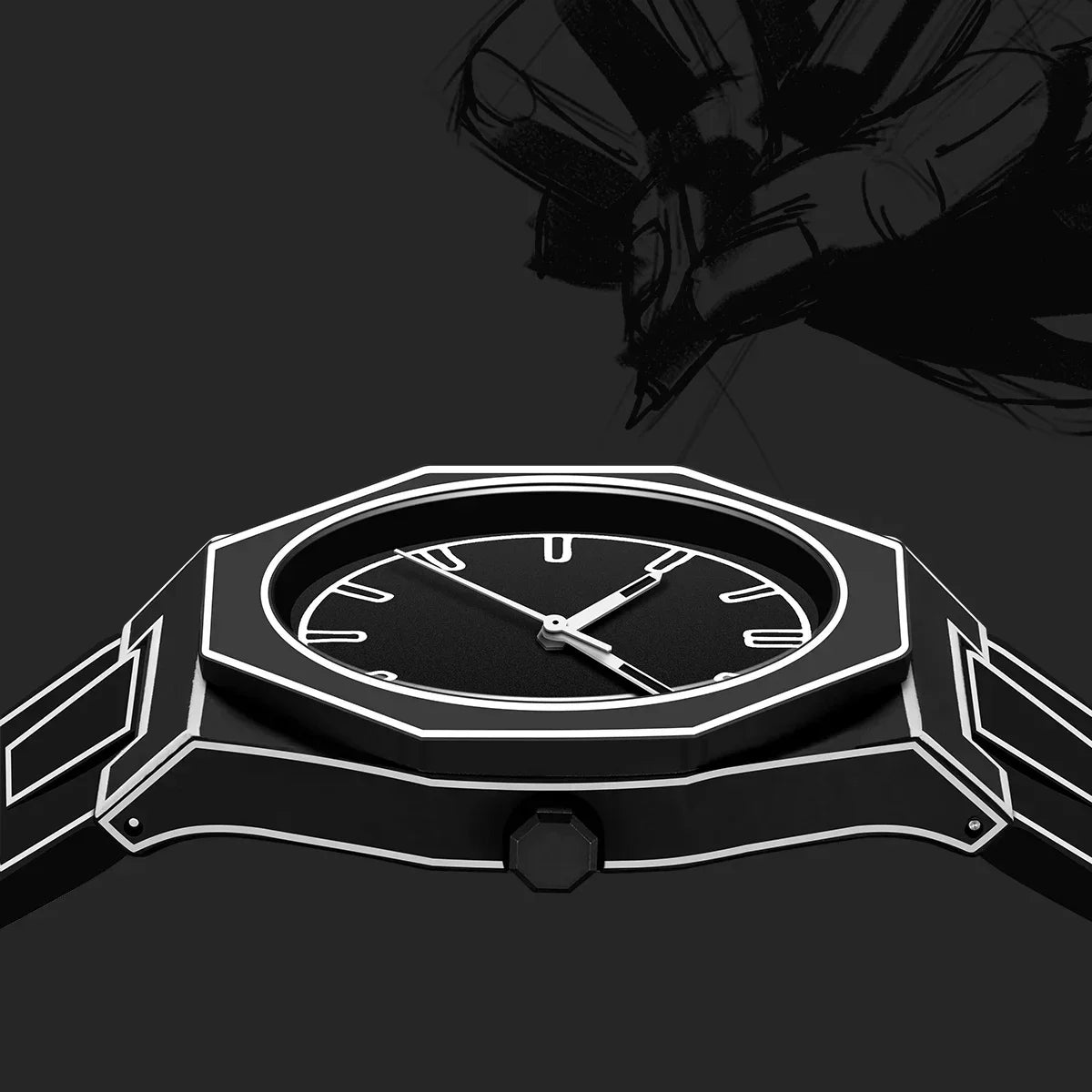 Riccardo Outlined 2D Watch