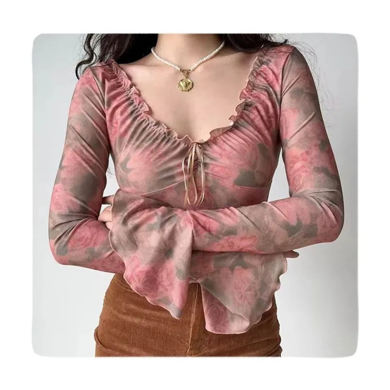 Mila Blushed Bell Top