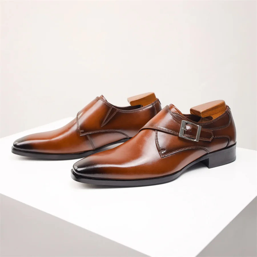 Dario Monk Strap Leather Shoes