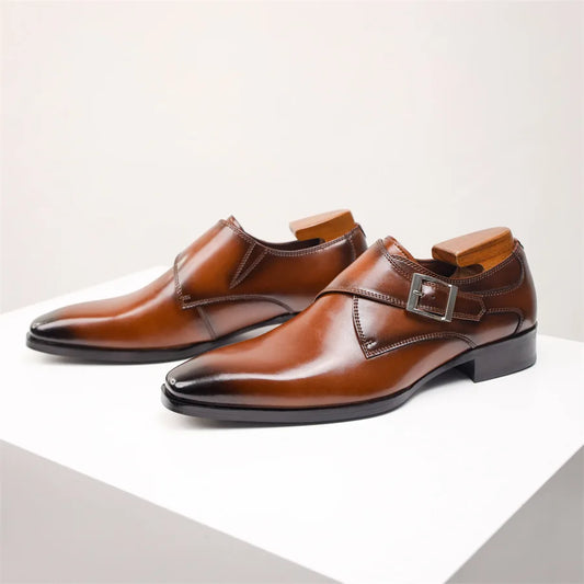 Dario Monk Strap Leather Shoes
