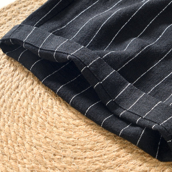 Breezy Stripe Linen Shorts