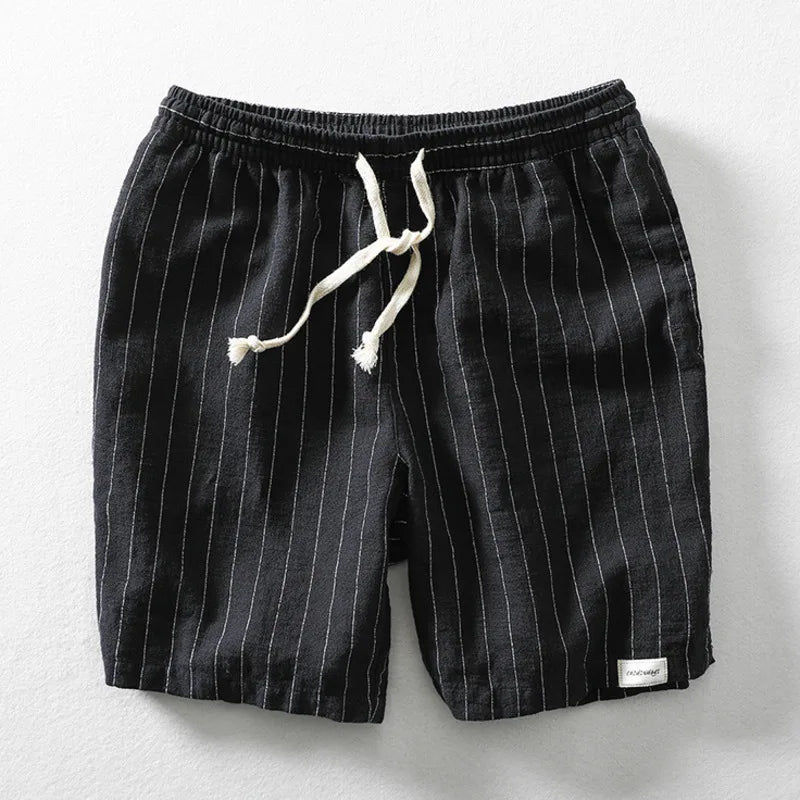 Dune Stripe Linen Shorts