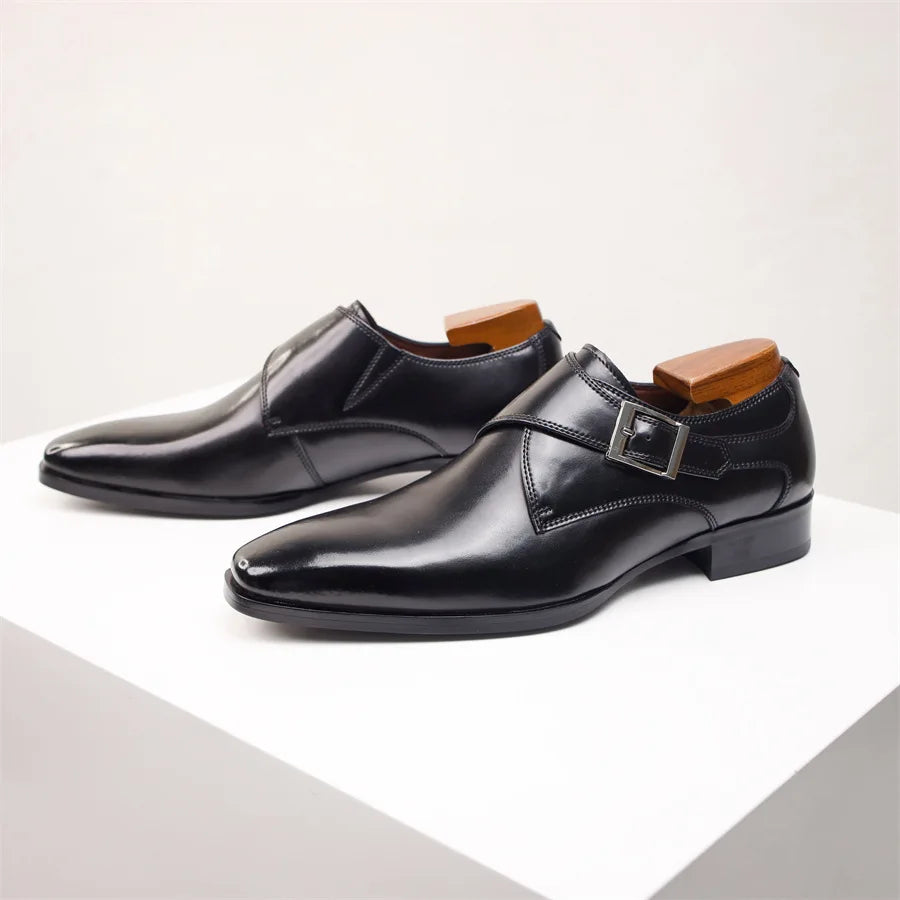 Dario Monk Strap Leather Shoes