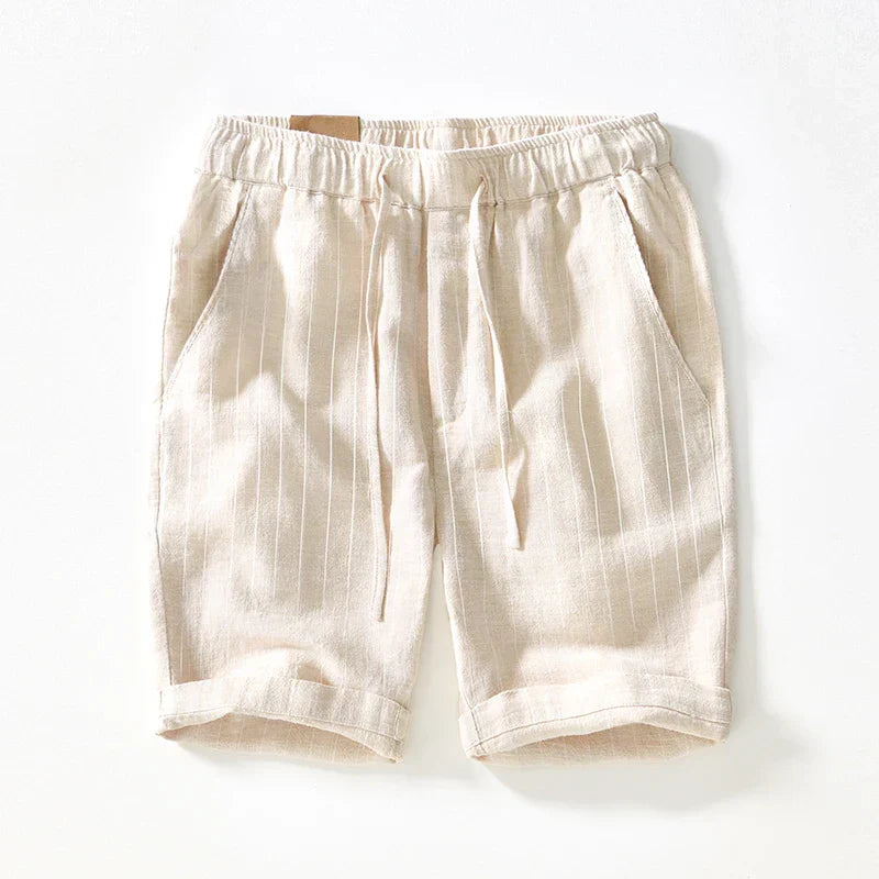 Breezy Stripe Linen Shorts