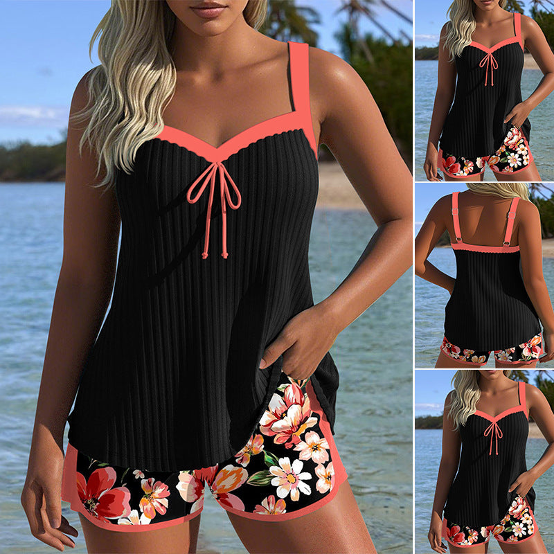 Adalyn | Floral Print Tankini Set