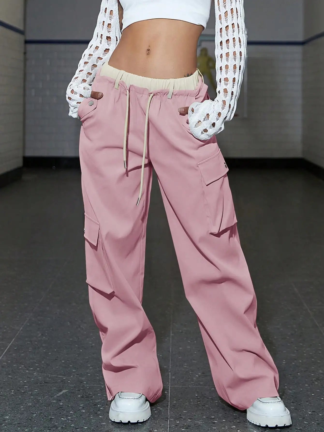 MetroChic Wide Leg Cargo Pants