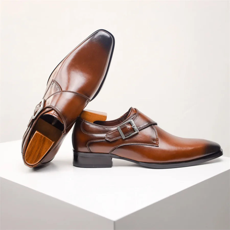Dario Monk Strap Leather Shoes