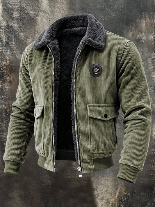 MAISON CLÉMENT PARIS™ | VESTE HOMME VELOURS CÔTELÉ DOUBLÉE SHERPA