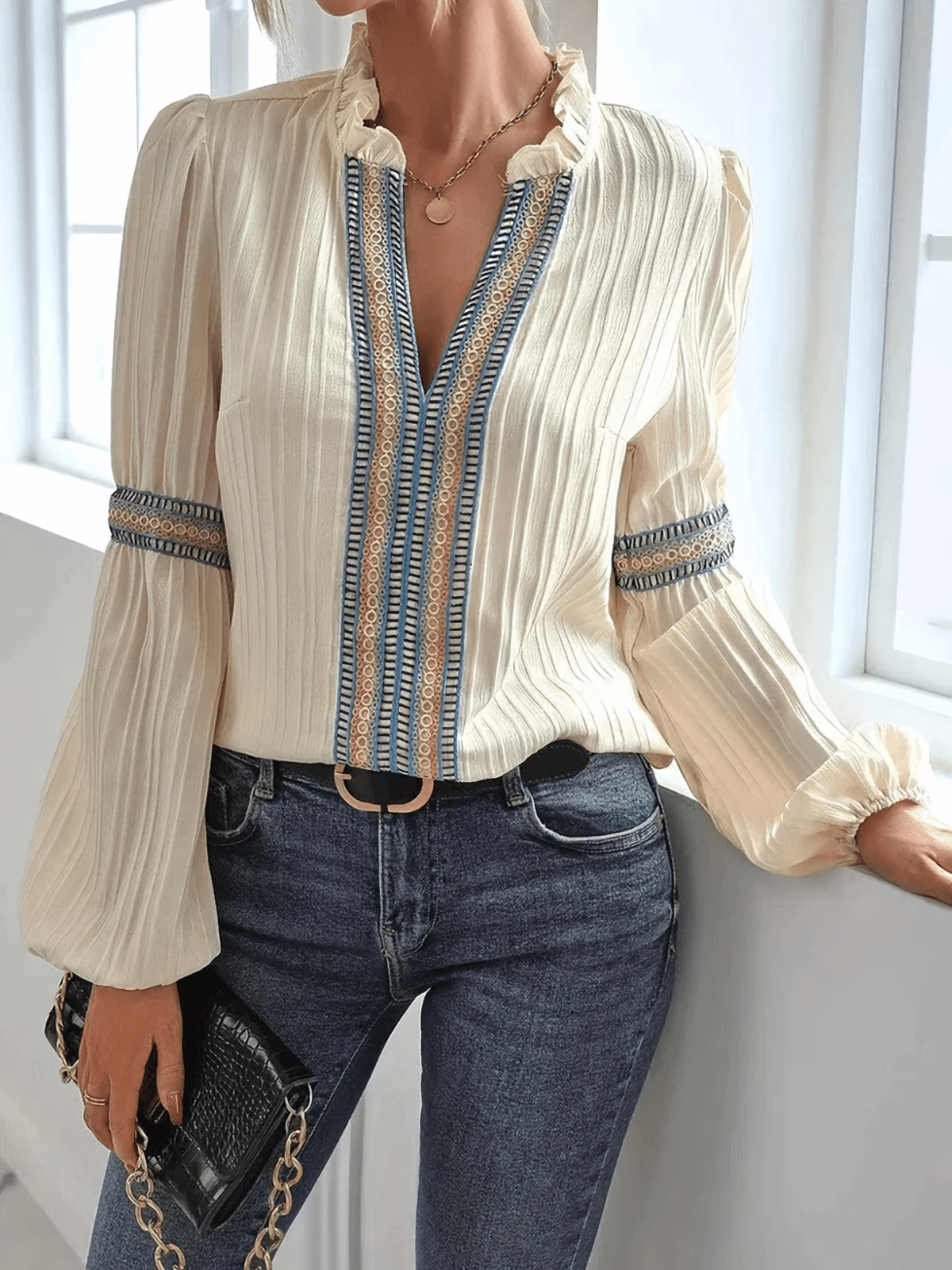Valerie | Beautiful V-Neck Blouse