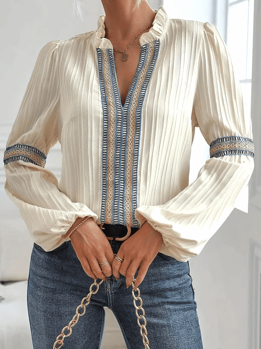 Valerie | Beautiful V-Neck Blouse